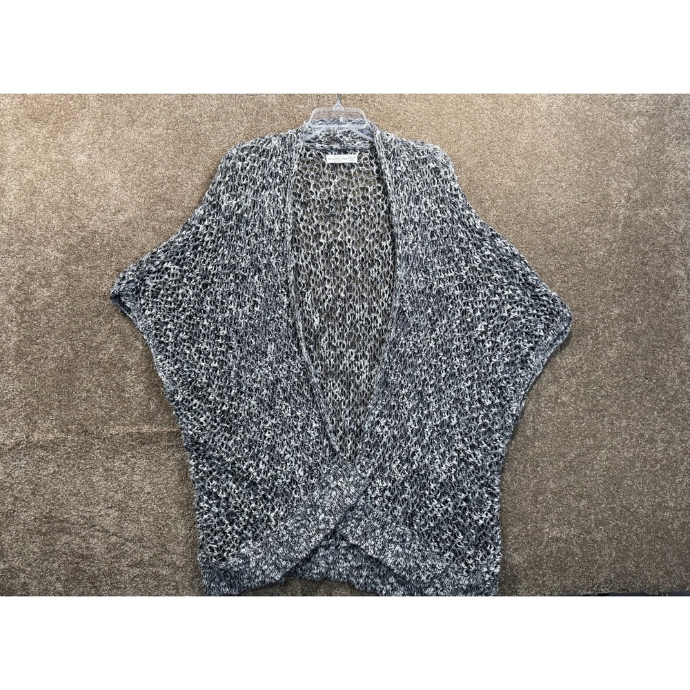 Abercrombie & Fitch Knit Yarn Cardigan Sweater - One Size - Gray/Black‎